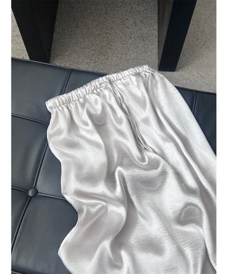 glossy a-line skirt　hm1862