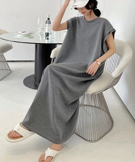 long t-shirt dress / 2color　hm2477