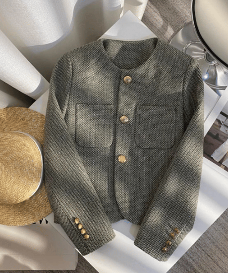 classical tweed jacket　hm2544