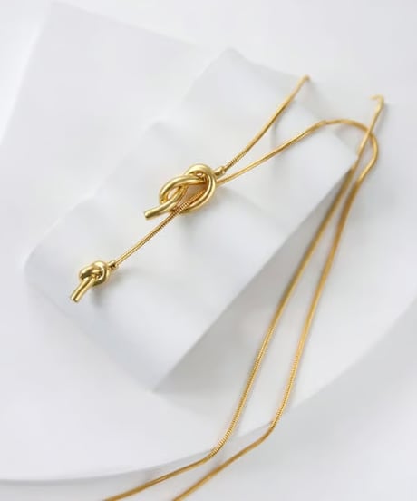 knotted gold necklace　hm2147