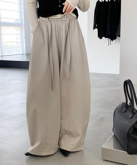 front ribbon pants  / 4color　hm2558