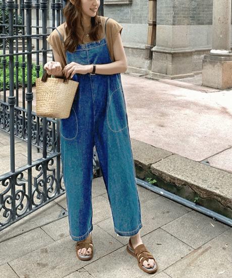 denim Loose jumpsuit　hm2490