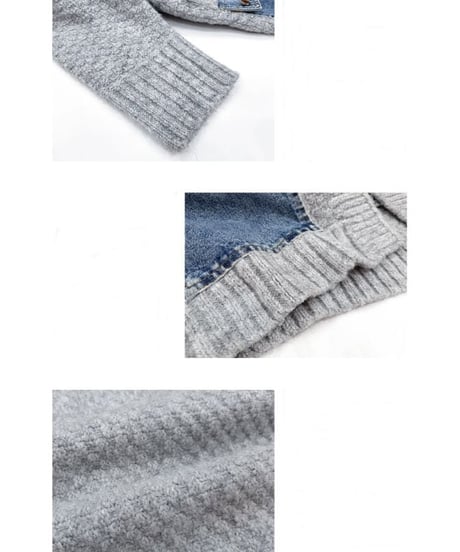 denim & knit cardigan　hm1795
