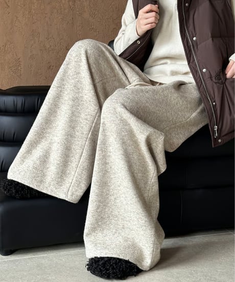 wide leg knit pants / 3color　hm2735