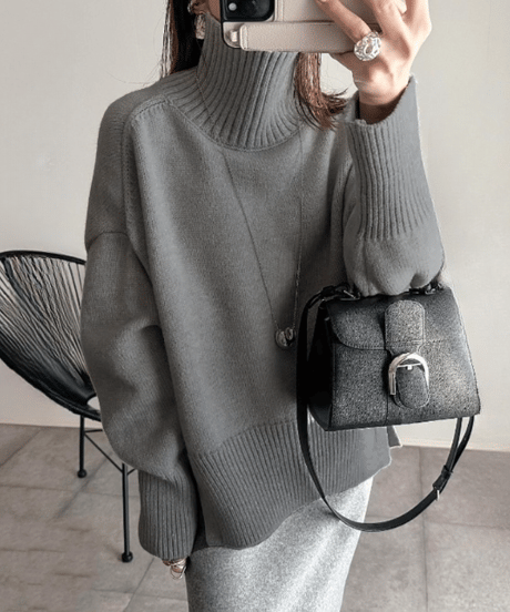 soft turtleneck knit　hm2582