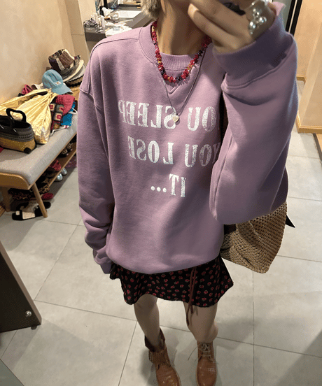 print sweat pullover / 2color　hm1442