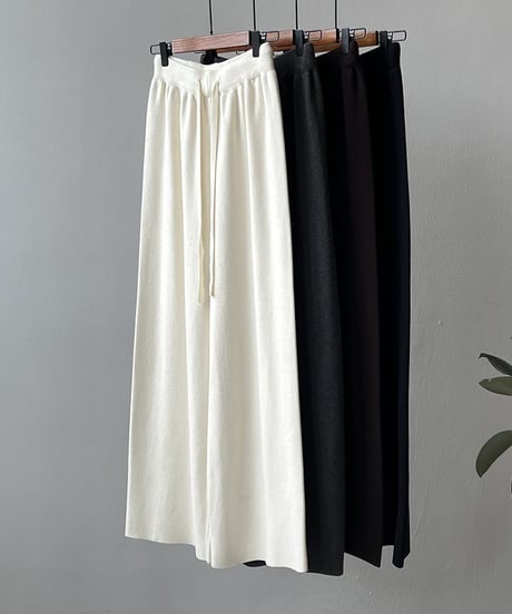 wide knit pants / 4color　hm1818