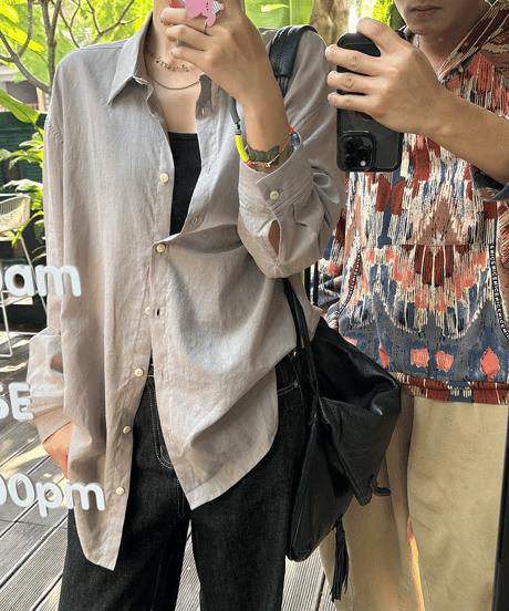 loose thin shirt / 2color　hm1444
