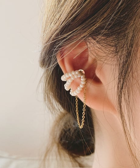 pearl magnet ear cuff　hm1579
