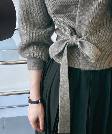 wrap knit cardigan / 5color　hm2617