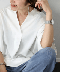 v-neck loose shirt / 8color　hm2893