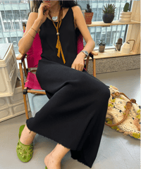 ribbed maxi dress / 2color　hm2349
