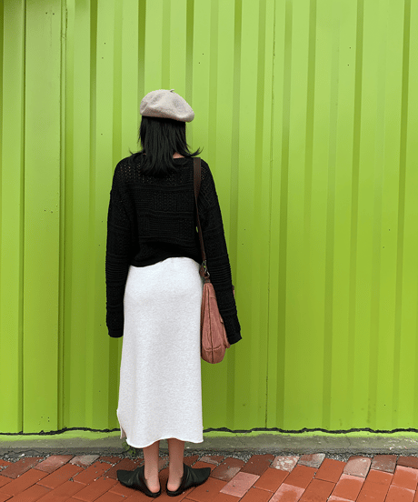 side slit sweat skirt / 2color　hm1293