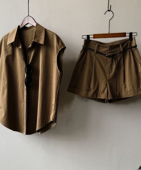 shirt & short pants set / 2color　hm2260