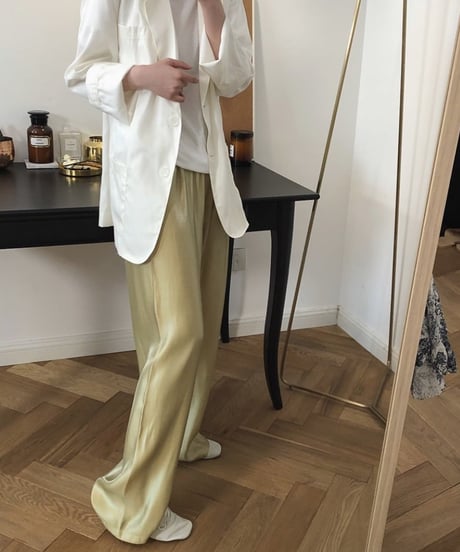 shiny wide pants / 2color　hm1666