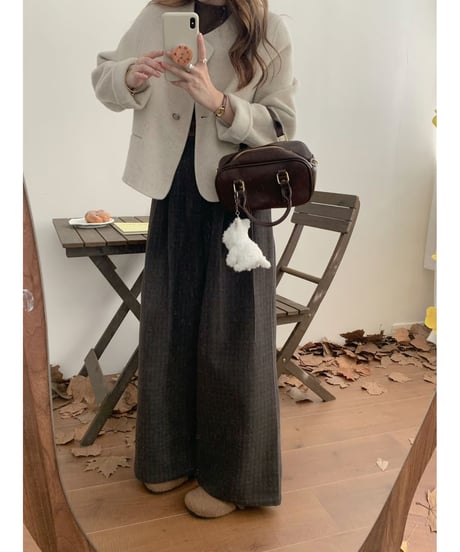 chic no-collar jacket / 5color　hm2705