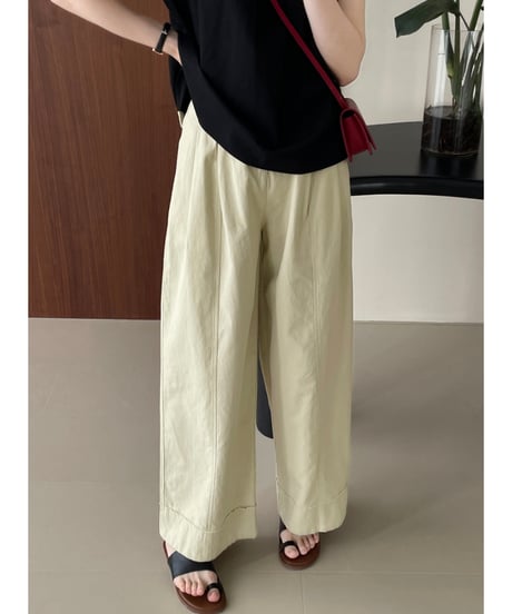 tuck wide pants / 2color　hm1602