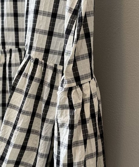 check flare dress　hm2293