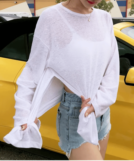 sheer loose top / 2color　hm2898