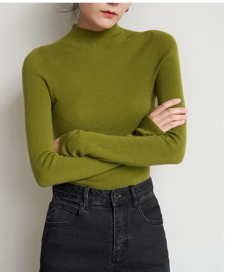 middle neck knit / 5color　hm2801