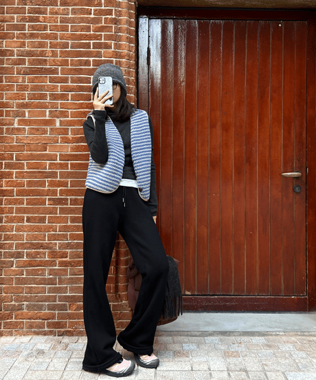 back boa sweat pants / 2color　hm1127