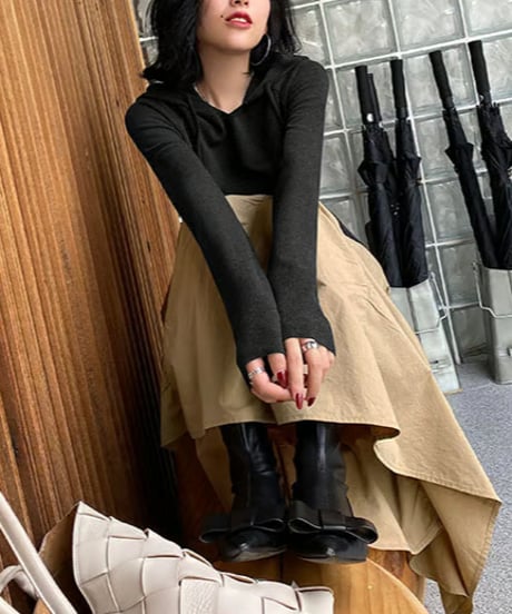 hoodie sweat top / 2color　hm1007