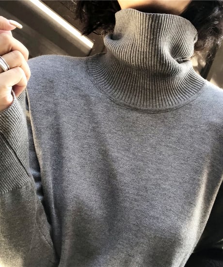 turtle neck sweater / 2color　hm1001