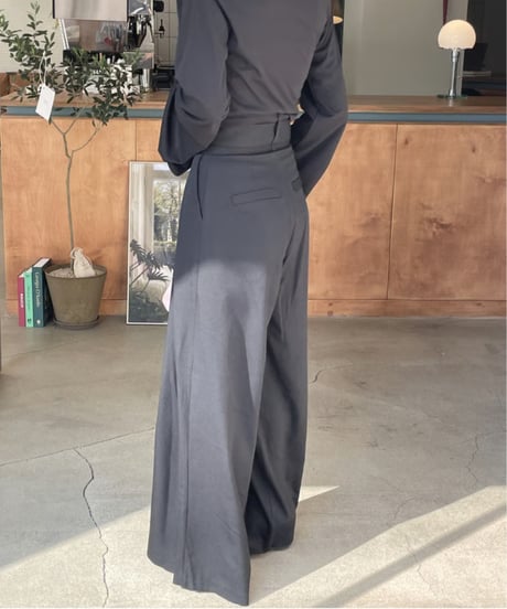 tuck wide slacks / 2color　hm2822