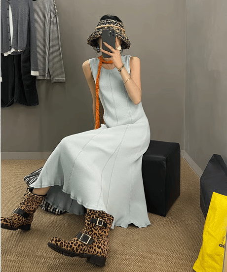 tulip hem dress / 2color　hm2390