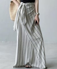 high-waist strip skirt / 2color　hm2443