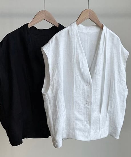 relaxed v?neck blouse / 2color　hm2228