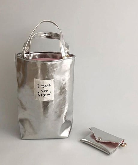 metallic label bucket bag　hm1989