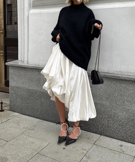 asymmetric balloon skirt / 3color　hm2729