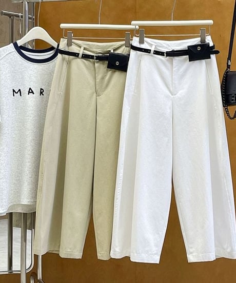 wide cropped pants / 2color　hm2328