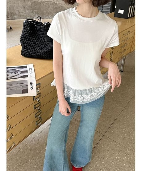 frill peplum cutsew / 3color　hm2337