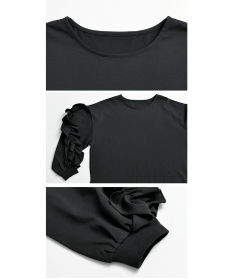 ruffle sleeve pullover / 2color　hm2658