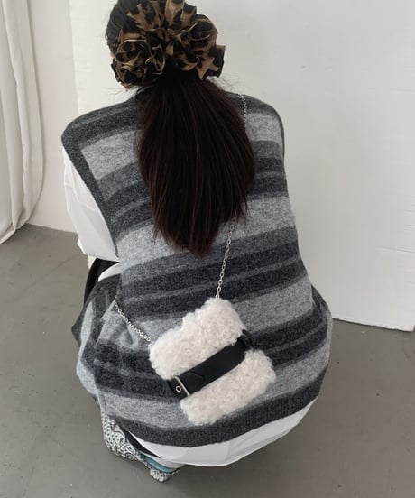fur mini bag / 2color　hm2758