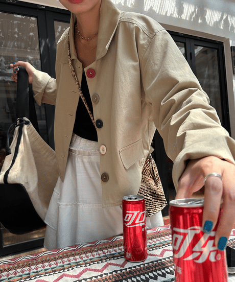 mix button jacket / 2color　hm1448