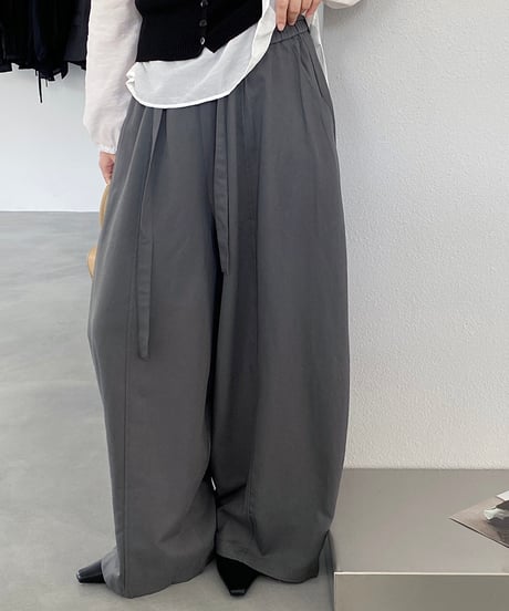 front ribbon pants  / 4color　hm2558