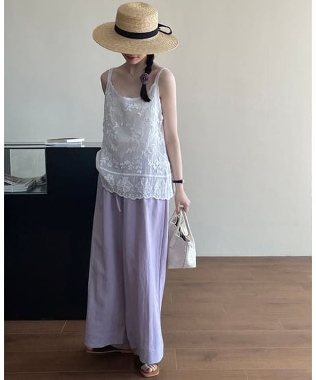 embroidery camisole / 2color　hm2250