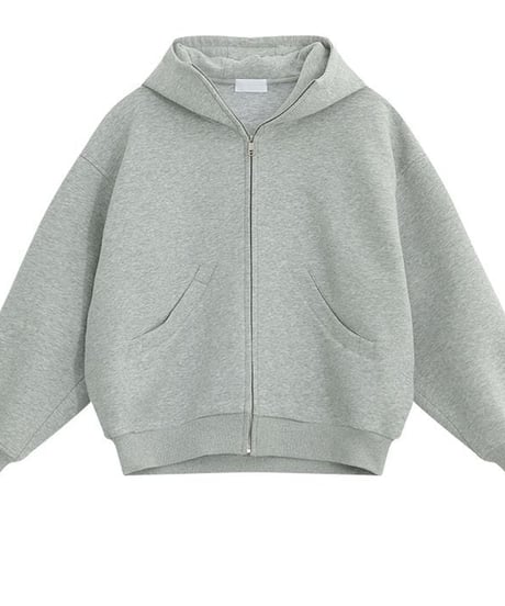 high neck zip hoodie / 2color　hm2745