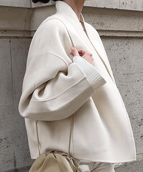 shawl collar short coat　hm2742