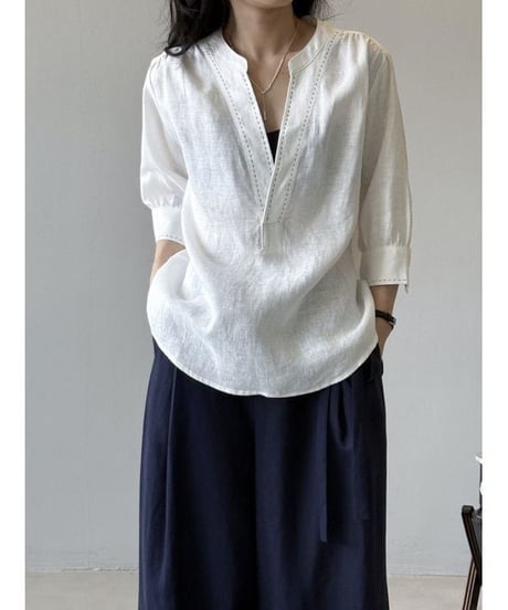 linen relax blouse / 2color　hm2292