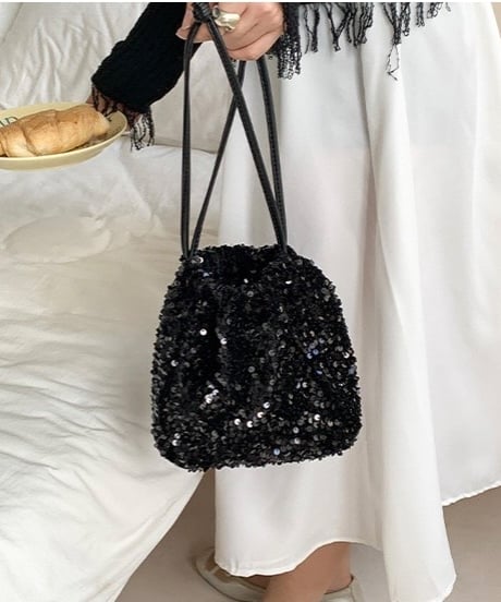 glitter drawstring bag / 3color　hm1700