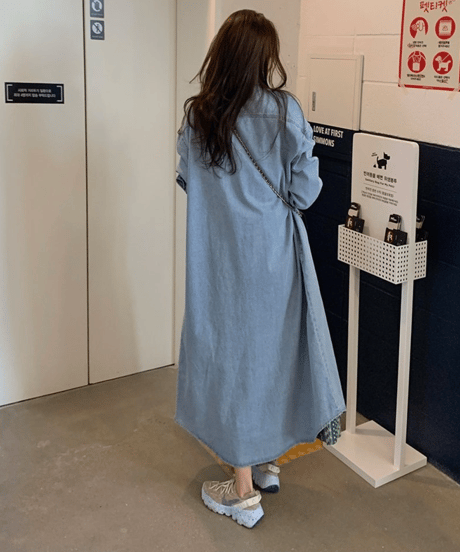 denim long jacket　hm2937
