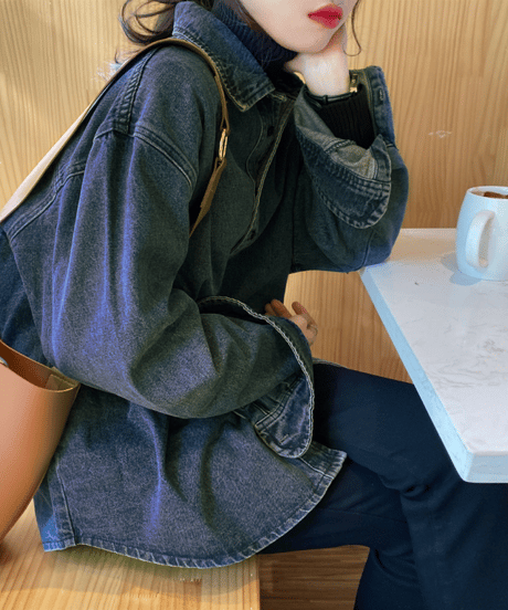 denim oversized shirts　hm1930