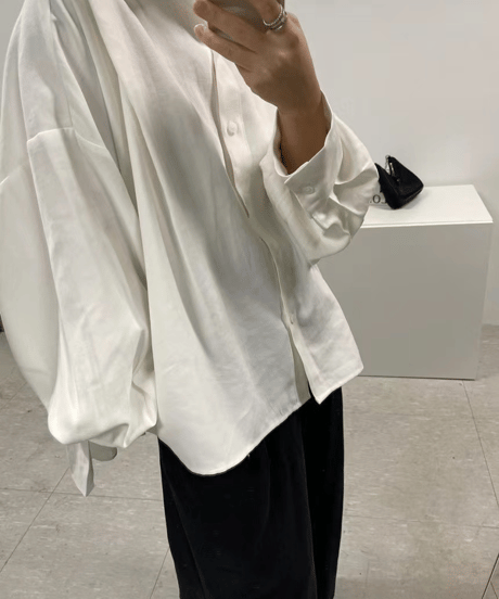 pleats back blouse / 2color　hm2823