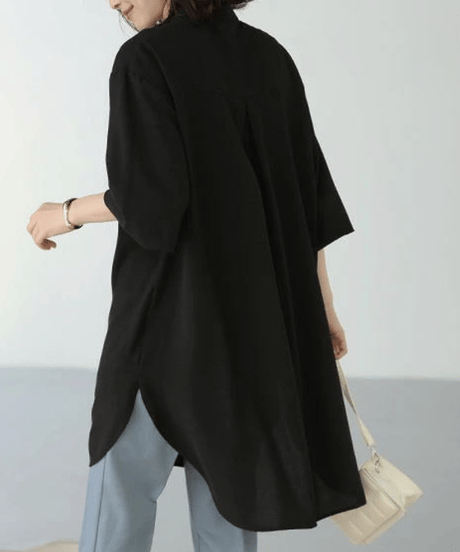 band collar shirt / 5color　hm2884