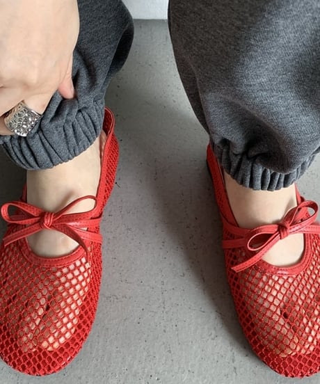mesh ballerina shoes / 3color　hm2256