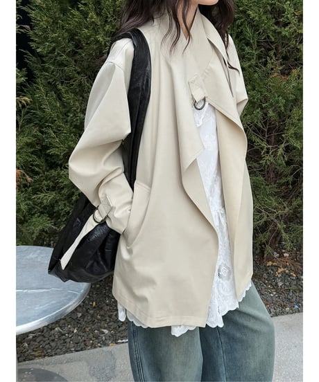 asymmetrical jacket / 2color　hm2057